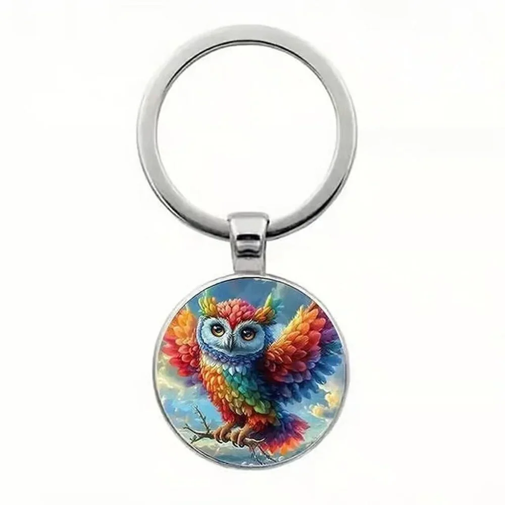 Stainless Steel OWL Keyring Keychain Accessory